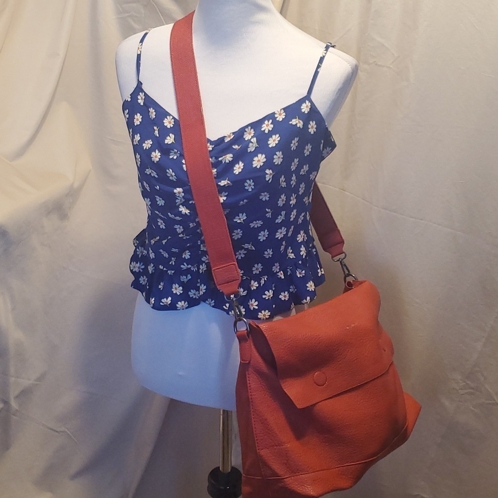 Bag to Bag Vegan Leather Red Crossbody or Handbag Purse